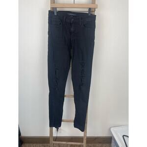 Flying Monkey Distressed Black Skinny Jeans Womens 27 x 33